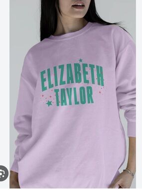 Girl Tribe Co. Elizabeth Taylor Lavender Crewneck Sweatshirt XL NWT